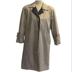 London fog Wamsutta women’s lightweight trench rain coat size 4 petite khaki
